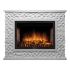 Портал Firelight Quadro 30 камень песчаник античный белый, белая эмаль