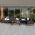Лаунж зона угловая Ideal Patio TESORA черная - каркас карбон