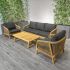 Лаунж зона Ideal Patio LEONOREN с трехместным диваном и плетеным роупом
