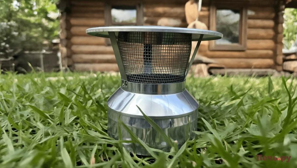 Gen4Turbo искрогаситель лежит на траве на фоне дома деревянного 546260778 (1) (1).jpg