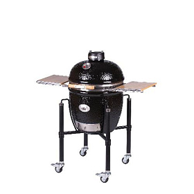 Барбекю Monolith grill Classic Schwarz (201001-S) черный (в комплект входят столики и ножки, двухуровневая решетка, керамический отсекатель) Уцененный фото