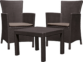 Комплект мебели Allibert Розарио балкон (Rosario balcony set) коричневый фото