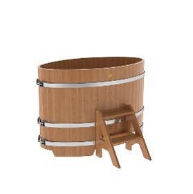 Купель BentWood овальная из дуба, 0,80Х1,42,  толщина стенок - 2,6 см фото