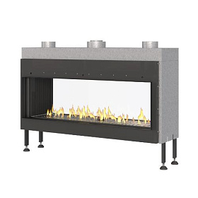 Газовый камин Airtone Gassi сквозной 1200 стандартное горение, газовый балон фото