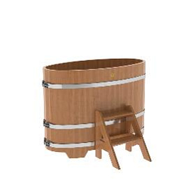 Купель BentWood овальная из дуба, 0,69Х1,31,  толщина стенок - 2,6 см фото