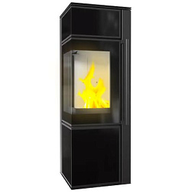 Печь камин Kratki Pro TORA/S черное стекло, с доводчиком фото