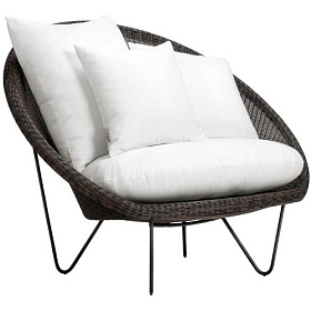 Кресло лаунж плетеное с подушками Janus et Cie Gigi II JNS/776-36-111/J-C-CUS фото