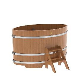 Купель BentWood овальная из дуба,1,08Х1,75,  толщина стенок - 2,6 см фото