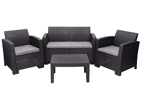 Комплект мебели Gardeck B:Rattan Arizona Set, антрацит (на 4 персоны) фото