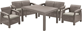 Комплект мебели Keter Корфу Фиеста (Corfu fiesta) капучино фото