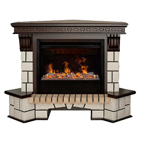 Каминокомплект RealFlame Stone Corner/Стоун угловой с очагом 3D Helios 26 SBG фото