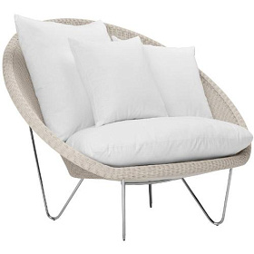 Кресло лаунж плетеное с подушками Janus et Cie Gigi II JNS/776-36-111/V-C-CUS фото