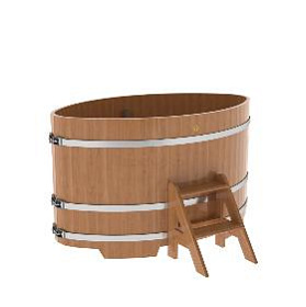 Купель BentWood овальная из дуба,1,02Х1,68,  толщина стенок - 2,6 см фото