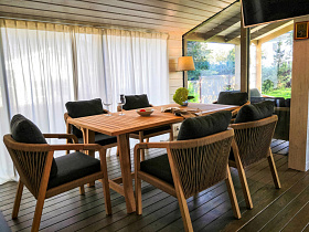 Обеденная группа Ideal Patio LEONOREN каркас тик / стол тик 180 фото