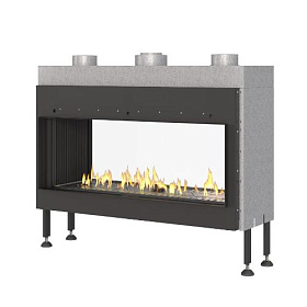 Газовый камин Airtone Gassi сквозной 1000 стандартное горение, магистральный газ фото