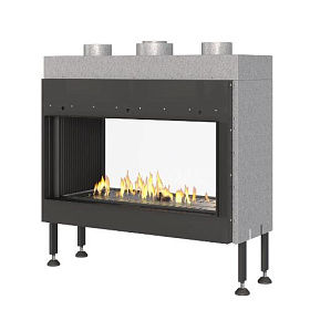 Газовый камин Airtone Gassi сквозной 800 стандартное горение, газовый балон фото