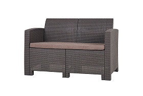 Диван двухместный Gardeck Arizona b:rattan, венге (2-х местная подушка) фото