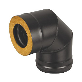 Сэндвич-колено Везувий Black (AISI 430 0.8мм/0.5мм) 90* 3 секции фото